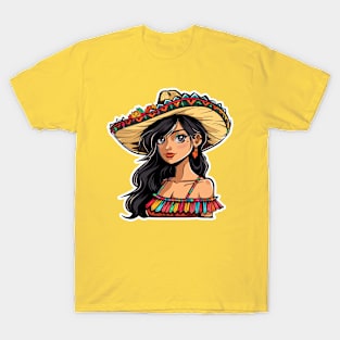 Cinco de mayo mexican adorable mexican girl T-Shirt